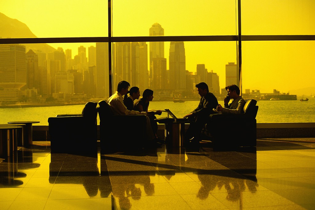 Businesspeople Meeting in Sitting Area
