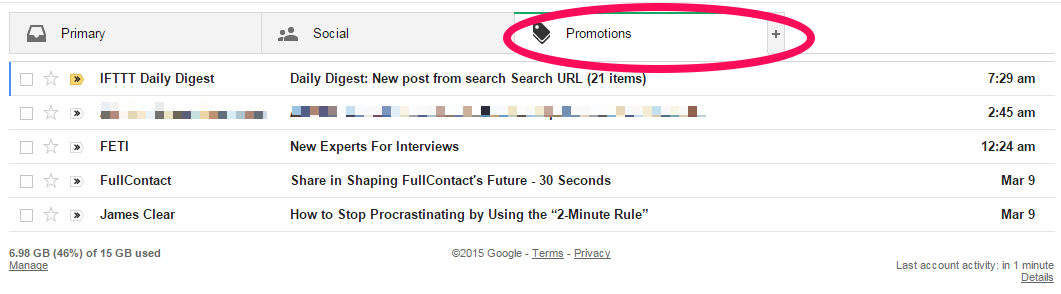 2. Promotions Tab