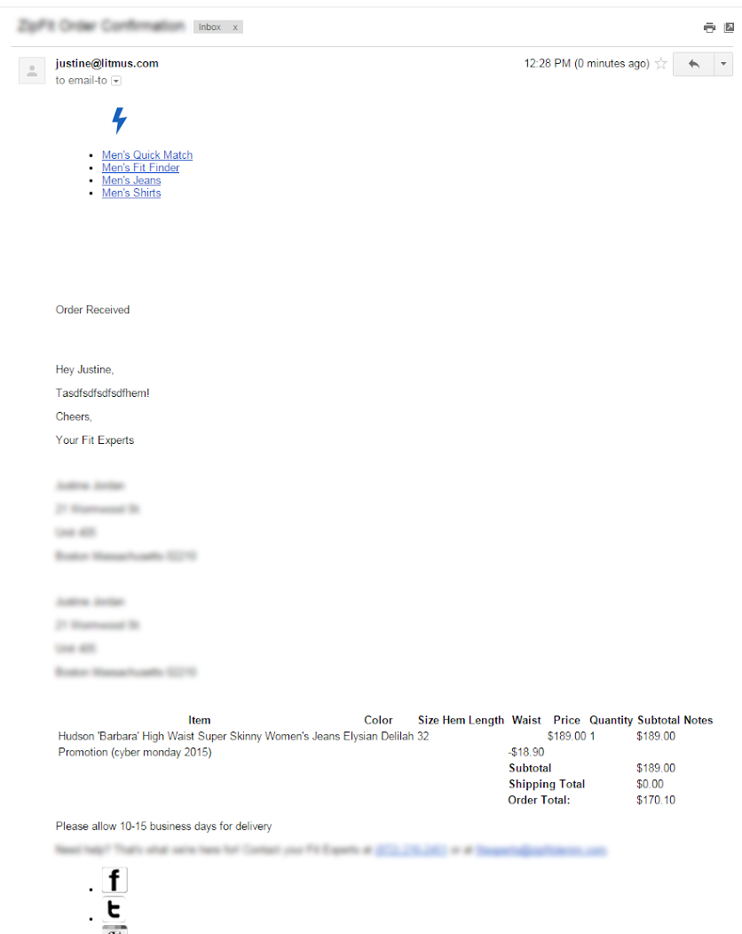 Email without CSS inlining