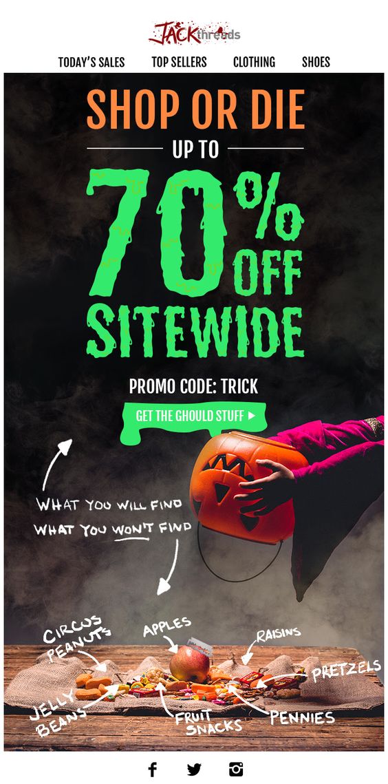 halloween email campaign