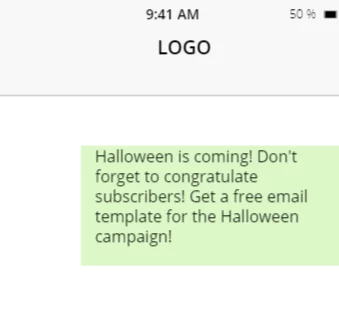 Halloween email campaign