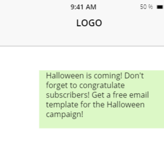 Halloween email campaign