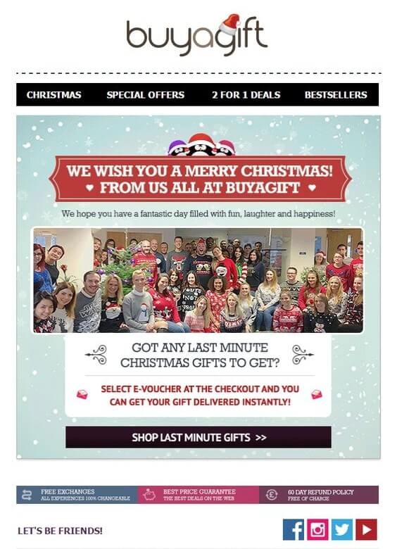 Team Christmas congratulation