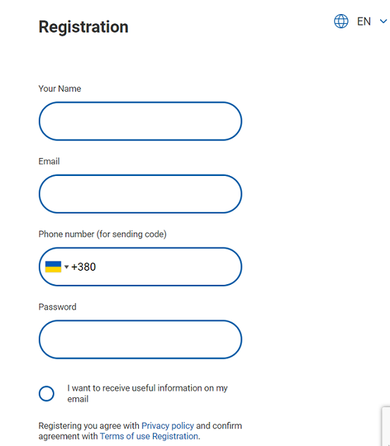 Register in SMS Service