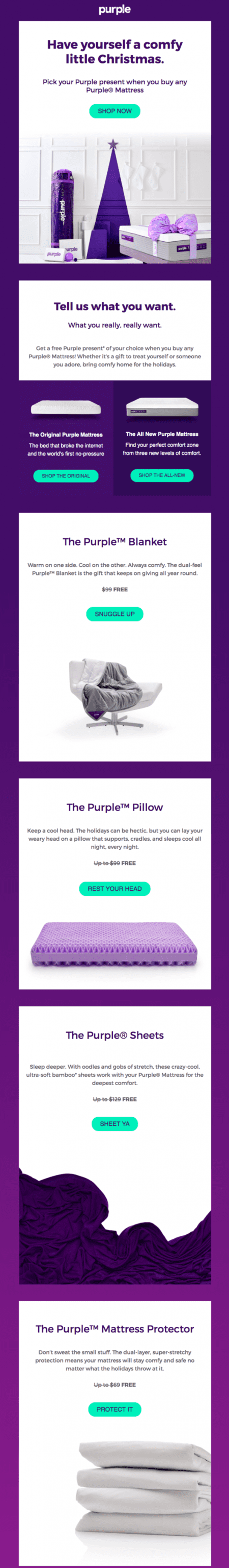 Email promotional purple