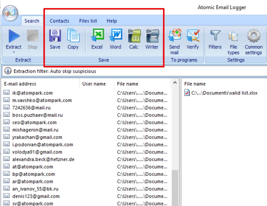 Email Harvester Extract Emails From Files And Folders — Massmail Software
