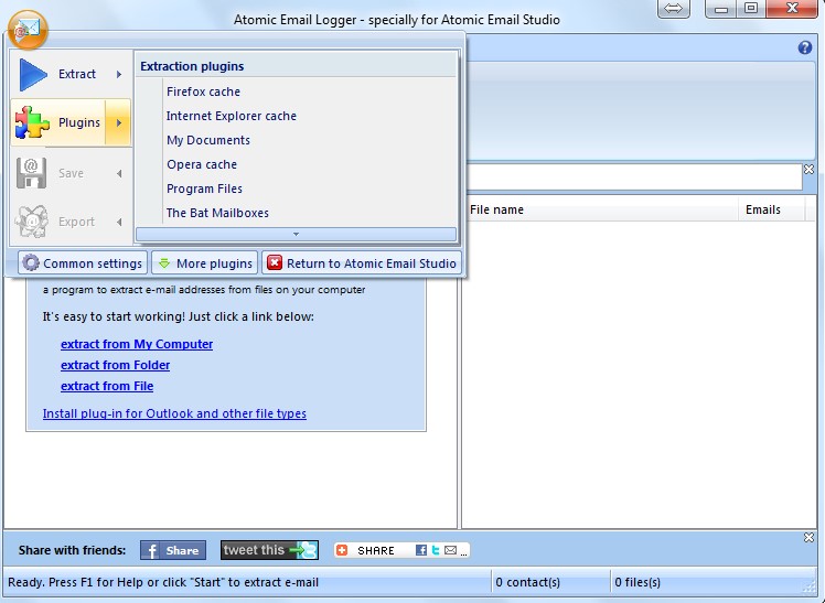 Email Harvester Extract Emails From Files And Folders — Massmail Software