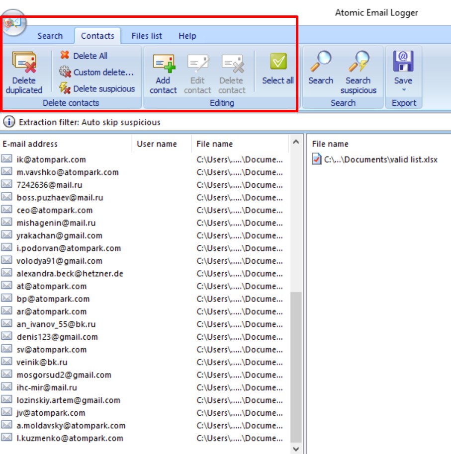 Email Harvester Extract Emails From Files And Folders — Massmail Software