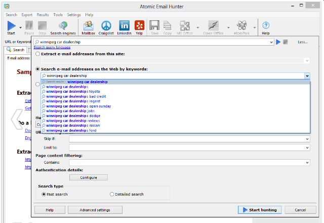 Hunter-extract-addresses